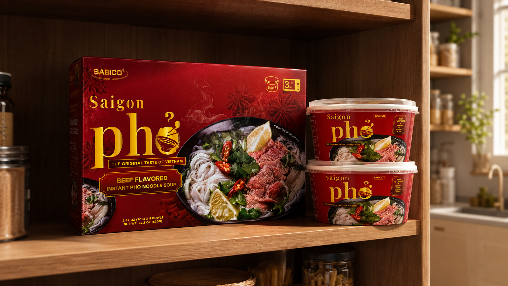 Sabico Saigon Pho trên kệ Costco