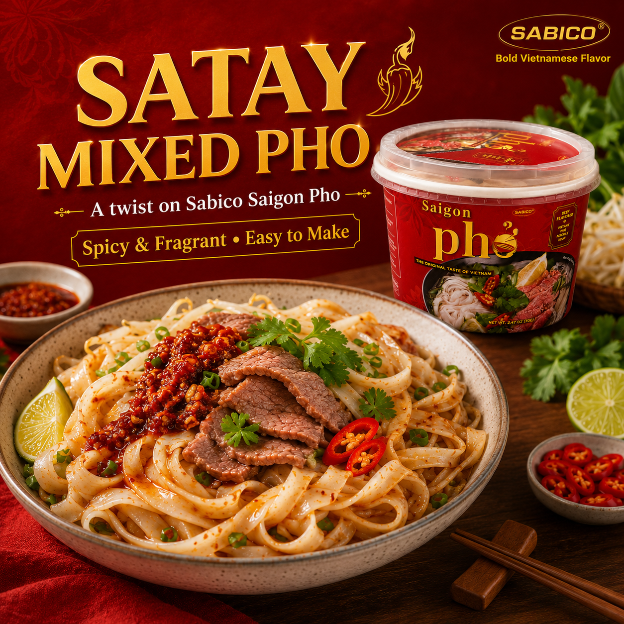Satay mixed pho
