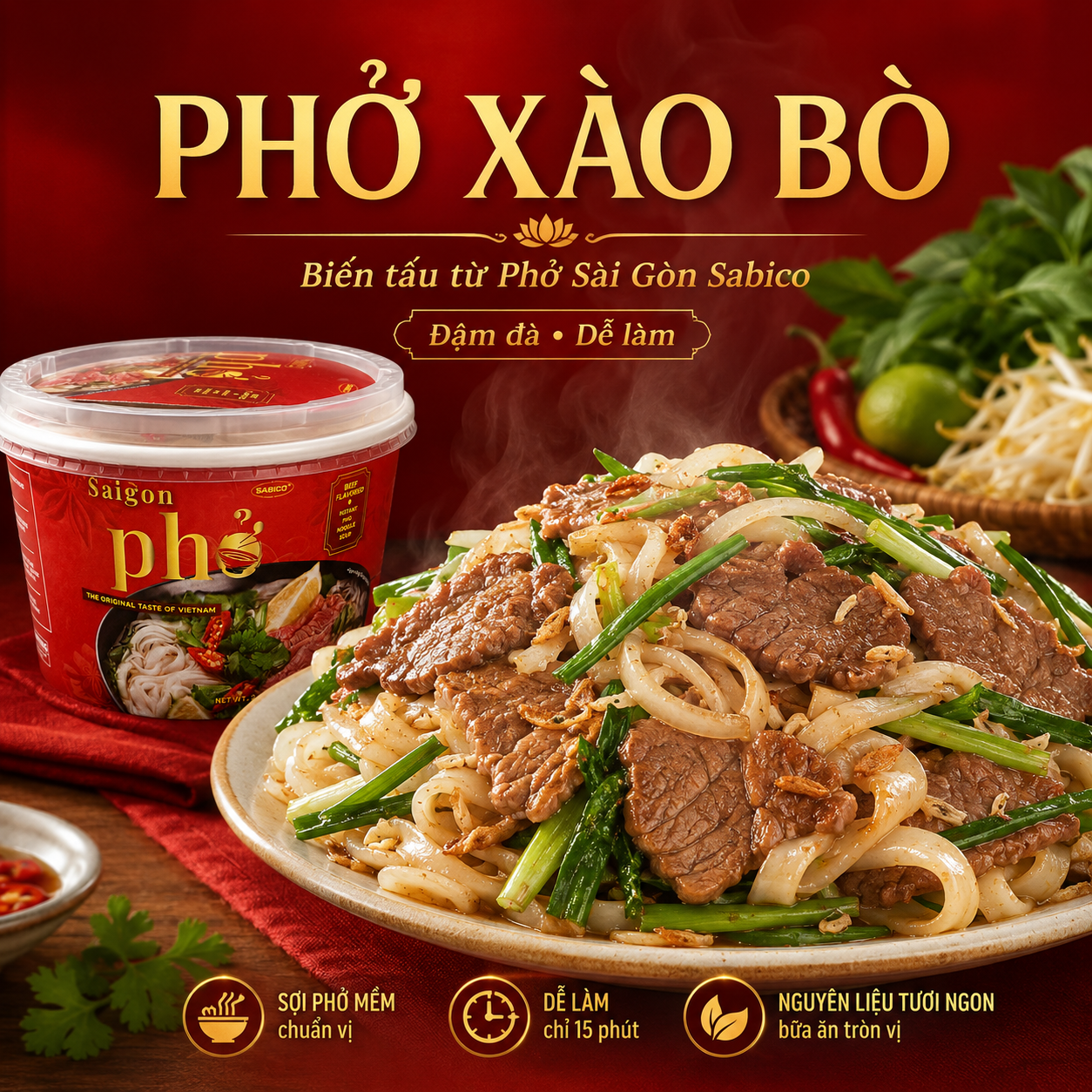 Phở xào bò