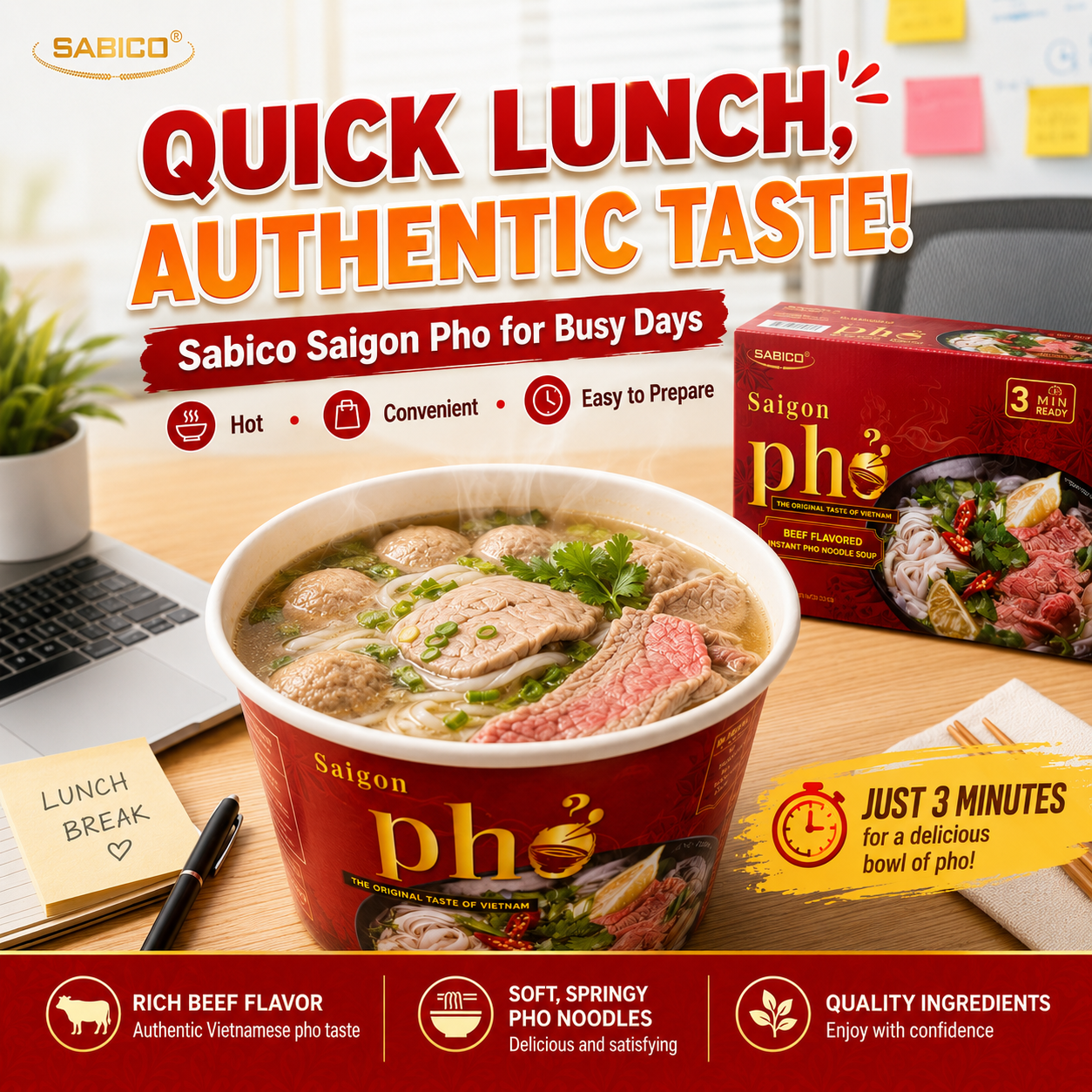 Sabico Saigon Pho for a busy office lunch