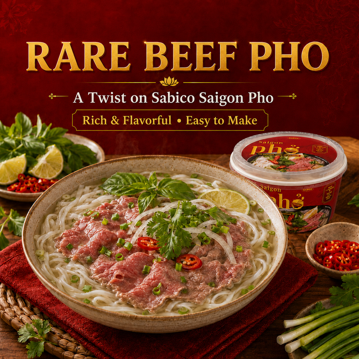 Rare beef pho